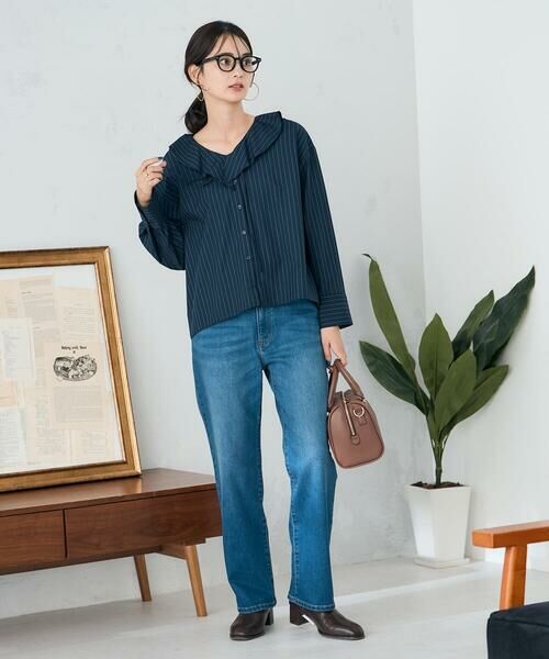 a.v.v / アー・ヴェ・ヴェ シャツ・ブラウス | ラッフルフリルストライプブラウス | 詳細13