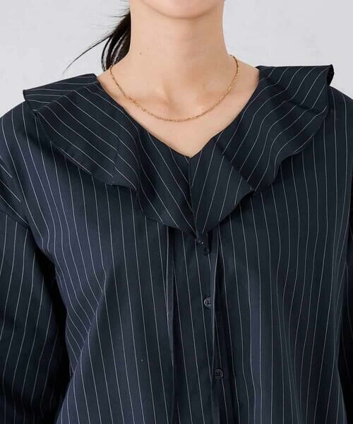 a.v.v / アー・ヴェ・ヴェ シャツ・ブラウス | ラッフルフリルストライプブラウス | 詳細30