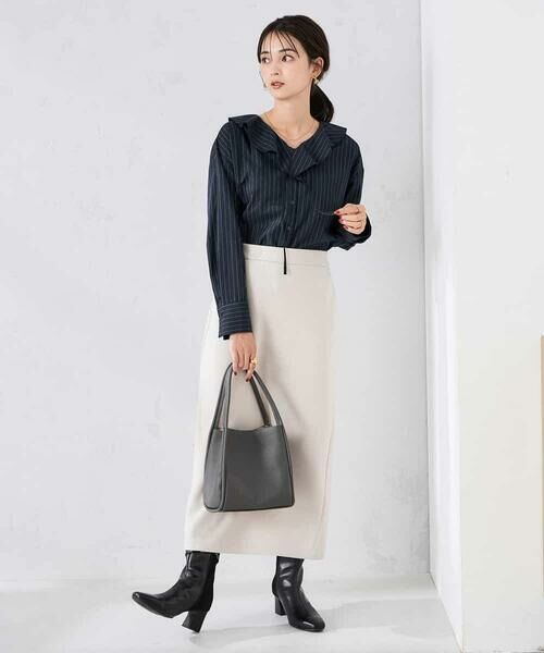 a.v.v / アー・ヴェ・ヴェ シャツ・ブラウス | ラッフルフリルストライプブラウス | 詳細7