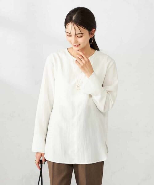 a.v.v / アー・ヴェ・ヴェ シャツ・ブラウス | ノーカラーカフスブラウス | 詳細1