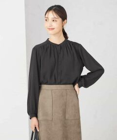 a.v.v / アー・ヴェ・ヴェ シャツ・ブラウス | 【洗える/セットアップ可】バンドカラーブラウス