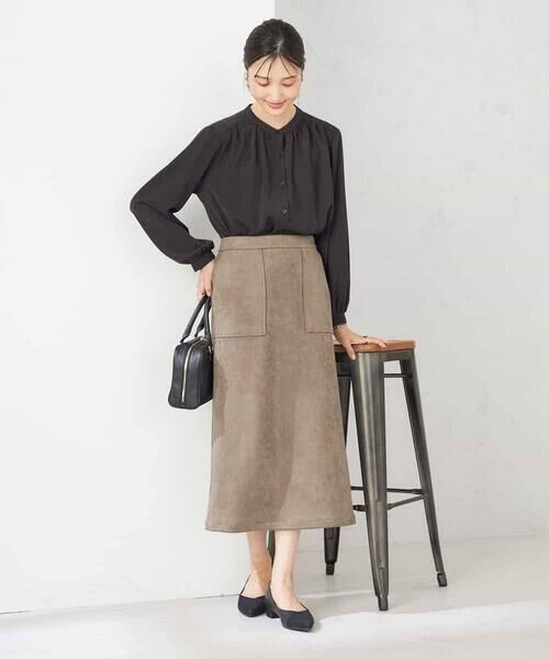 a.v.v / アー・ヴェ・ヴェ シャツ・ブラウス | 【洗える/セットアップ可】バンドカラーブラウス | 詳細13