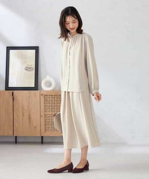 a.v.v / アー・ヴェ・ヴェ シャツ・ブラウス | 【洗える/セットアップ可】バンドカラーブラウス | 詳細3