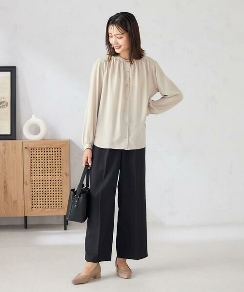 a.v.v / アー・ヴェ・ヴェ シャツ・ブラウス | 【洗える/セットアップ可】バンドカラーブラウス | 詳細6