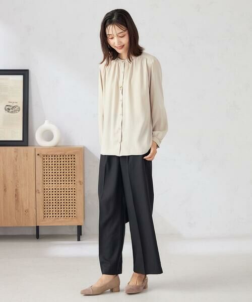 a.v.v / アー・ヴェ・ヴェ シャツ・ブラウス | 【洗える/セットアップ可】バンドカラーブラウス | 詳細7