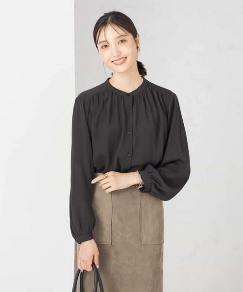 a.v.v / アー・ヴェ・ヴェ シャツ・ブラウス | 【洗える/セットアップ可】バンドカラーブラウス | 詳細8