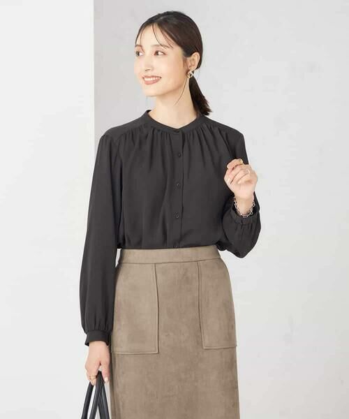 a.v.v / アー・ヴェ・ヴェ シャツ・ブラウス | 【洗える/セットアップ可】バンドカラーブラウス | 詳細9