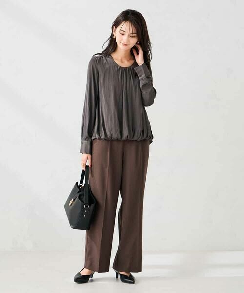 a.v.v / アー・ヴェ・ヴェ シャツ・ブラウス | サテンバルーンブラウス | 詳細14