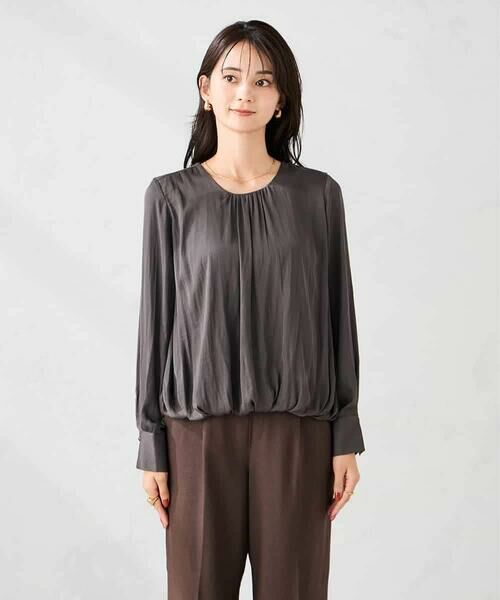 a.v.v / アー・ヴェ・ヴェ シャツ・ブラウス | サテンバルーンブラウス | 詳細15