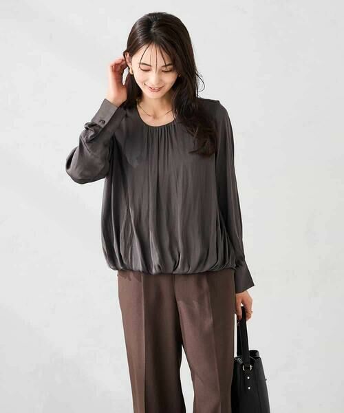 a.v.v / アー・ヴェ・ヴェ シャツ・ブラウス | サテンバルーンブラウス | 詳細8