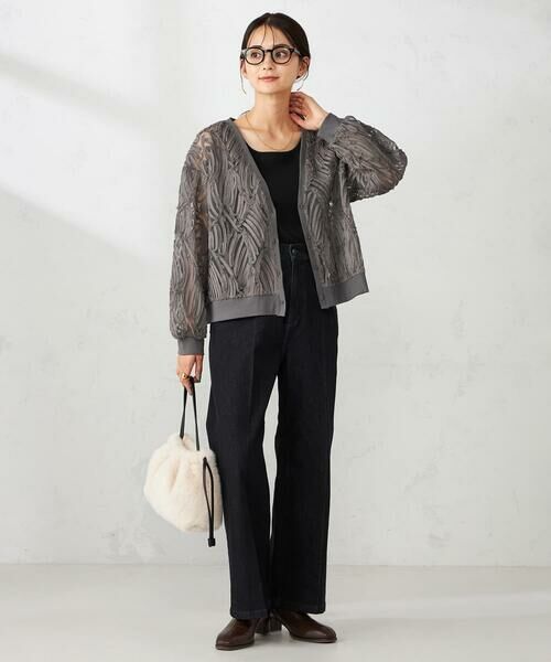 a.v.v / アー・ヴェ・ヴェ カーディガン・ボレロ | コード刺繍チュールカーディガン | 詳細12