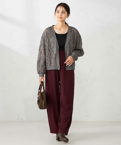 a.v.v / アー・ヴェ・ヴェ カーディガン・ボレロ | コード刺繍チュールカーディガン | 詳細3