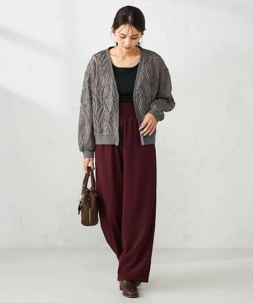 a.v.v / アー・ヴェ・ヴェ カーディガン・ボレロ | コード刺繍チュールカーディガン | 詳細4