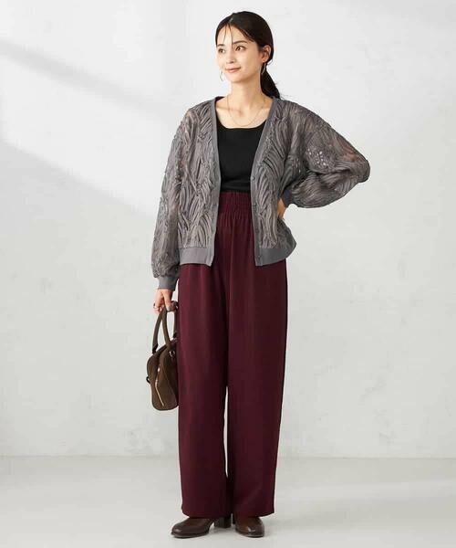 a.v.v / アー・ヴェ・ヴェ カーディガン・ボレロ | コード刺繍チュールカーディガン | 詳細5