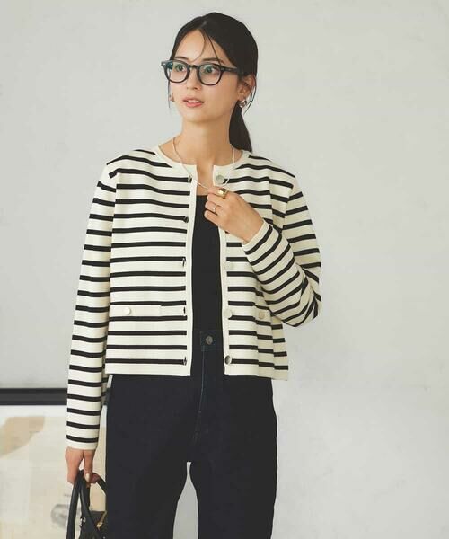 a.v.v / アー・ヴェ・ヴェ カーディガン・ボレロ | メタルボタンニットカーディガン | 詳細1