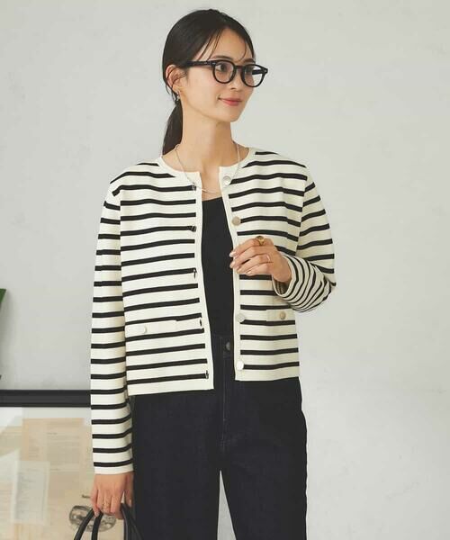 a.v.v / アー・ヴェ・ヴェ カーディガン・ボレロ | メタルボタンニットカーディガン | 詳細3