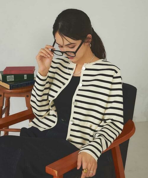 a.v.v / アー・ヴェ・ヴェ カーディガン・ボレロ | メタルボタンニットカーディガン | 詳細7