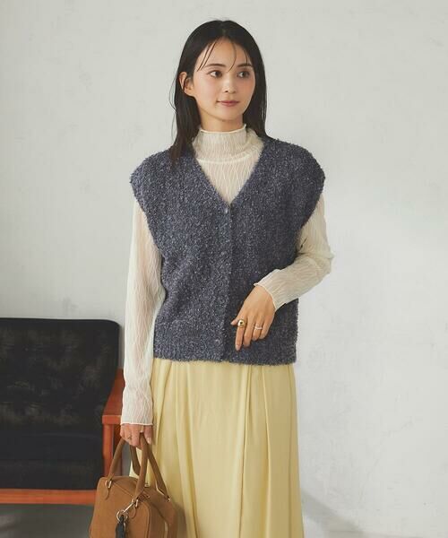 a.v.v / アー・ヴェ・ヴェ ベスト | 【前後2WAY】リボンフェザーヤーンベスト | 詳細12