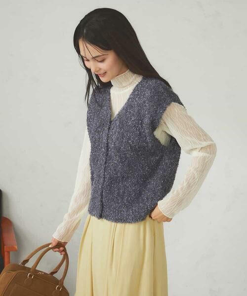 a.v.v / アー・ヴェ・ヴェ ベスト | 【前後2WAY】リボンフェザーヤーンベスト | 詳細14