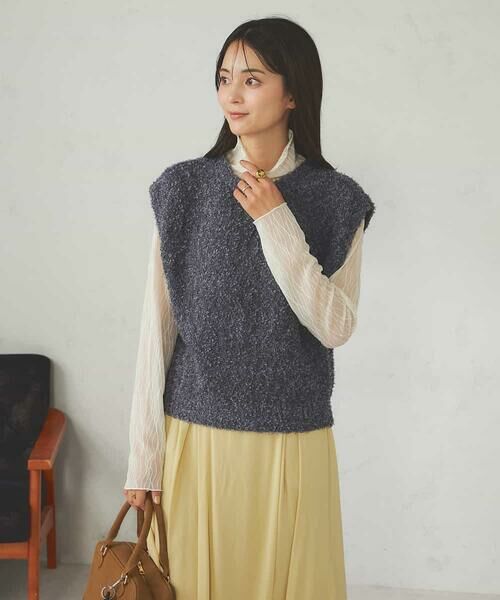 a.v.v / アー・ヴェ・ヴェ ベスト | 【前後2WAY】リボンフェザーヤーンベスト | 詳細16