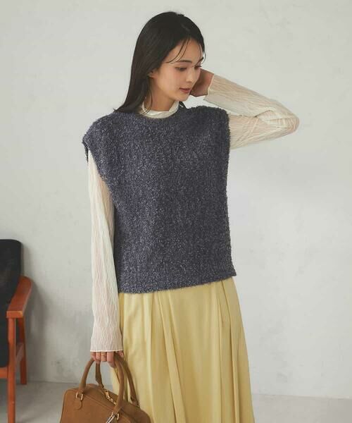 a.v.v / アー・ヴェ・ヴェ ベスト | 【前後2WAY】リボンフェザーヤーンベスト | 詳細17