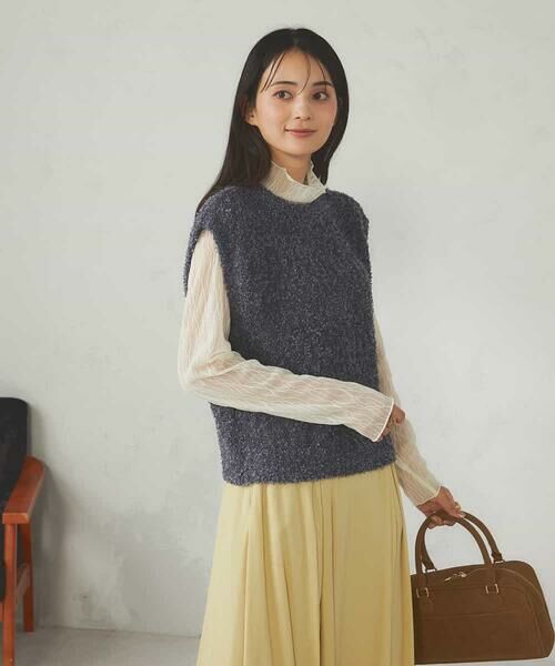 a.v.v / アー・ヴェ・ヴェ ベスト | 【前後2WAY】リボンフェザーヤーンベスト | 詳細18