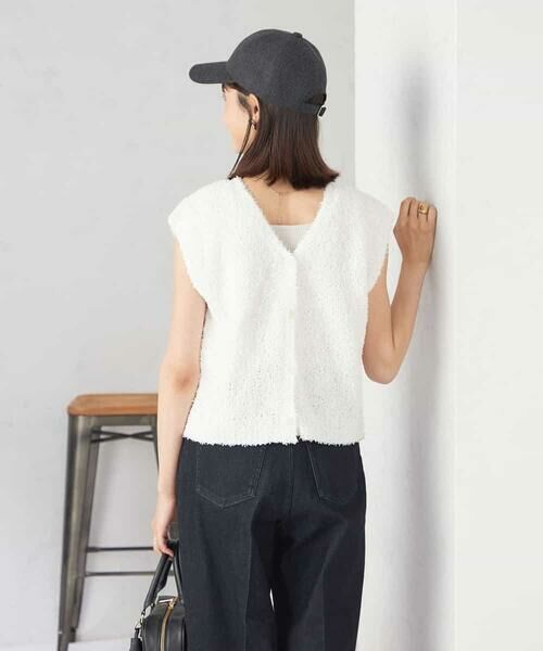 a.v.v / アー・ヴェ・ヴェ ベスト | 【前後2WAY】リボンフェザーヤーンベスト | 詳細3