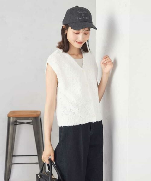 a.v.v / アー・ヴェ・ヴェ ベスト | 【前後2WAY】リボンフェザーヤーンベスト | 詳細5