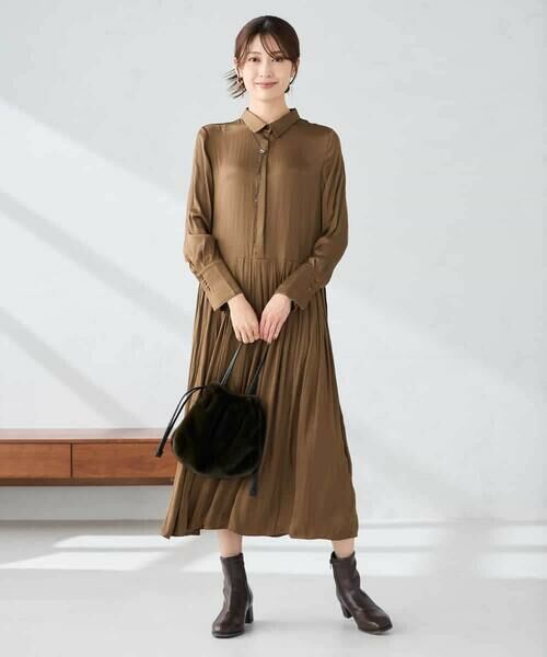 a.v.v / アー・ヴェ・ヴェ ロング・マキシ丈ワンピース | 【洗える】ウエスト切替ギャザーワンピース | 詳細3