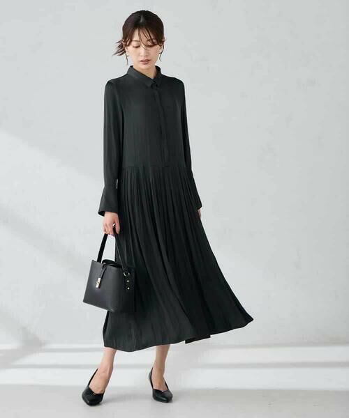 a.v.v / アー・ヴェ・ヴェ ロング・マキシ丈ワンピース | 【洗える】ウエスト切替ギャザーワンピース | 詳細4