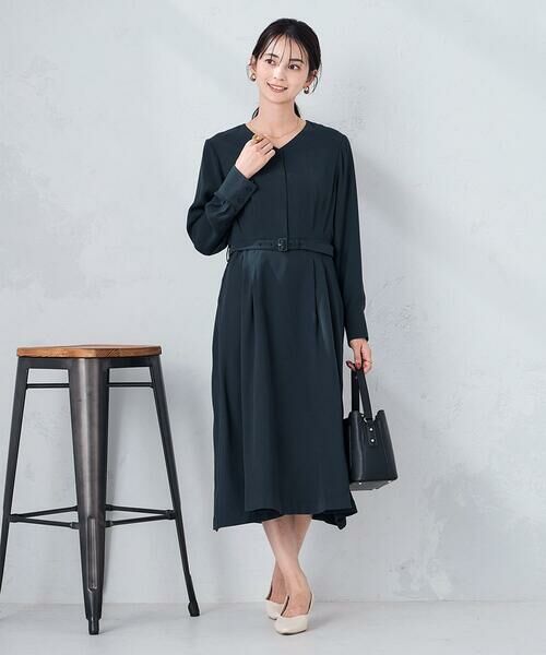 a.v.v / アー・ヴェ・ヴェ ロング・マキシ丈ワンピース | 【洗える】ウエストタックワンピース | 詳細1