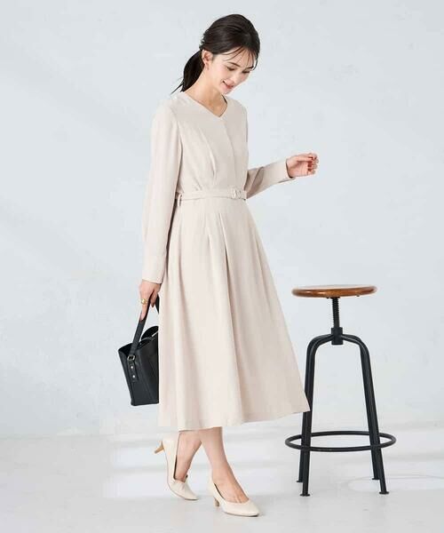 a.v.v / アー・ヴェ・ヴェ ロング・マキシ丈ワンピース | 【洗える】ウエストタックワンピース | 詳細10