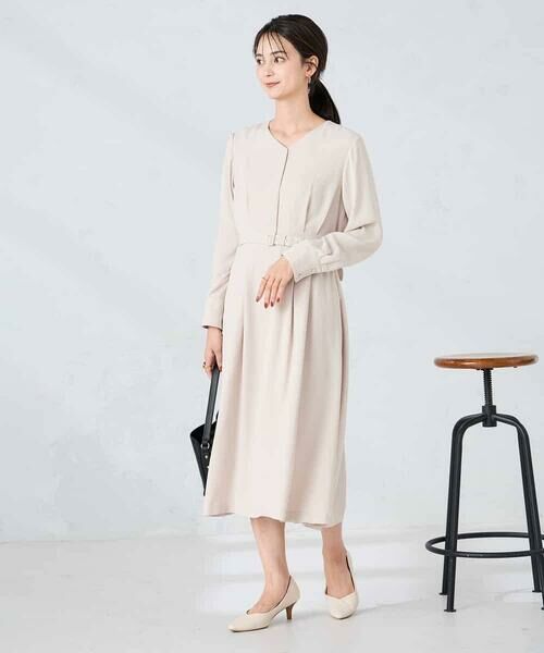 a.v.v / アー・ヴェ・ヴェ ロング・マキシ丈ワンピース | 【洗える】ウエストタックワンピース | 詳細12