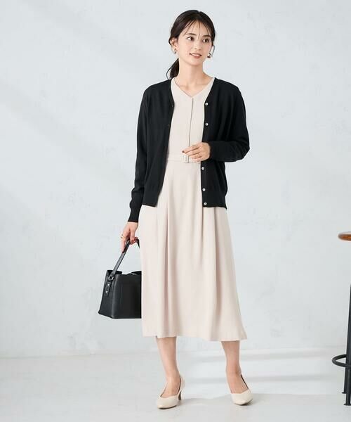 a.v.v / アー・ヴェ・ヴェ ロング・マキシ丈ワンピース | 【洗える】ウエストタックワンピース | 詳細13