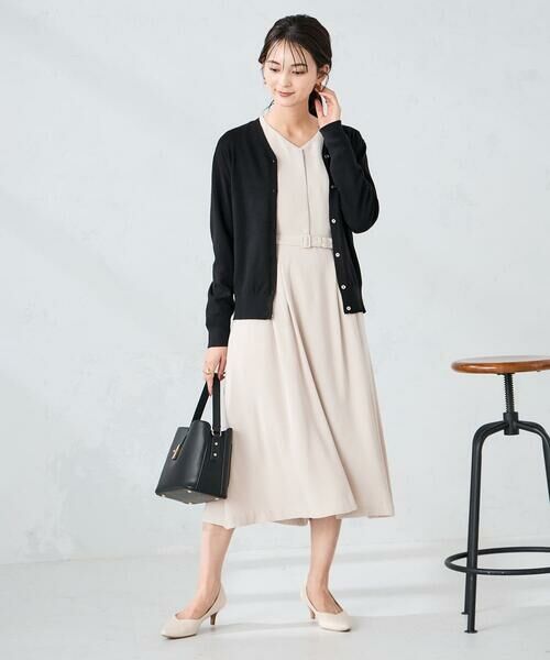 a.v.v / アー・ヴェ・ヴェ ロング・マキシ丈ワンピース | 【洗える】ウエストタックワンピース | 詳細14