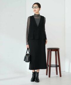 a.v.v / アー・ヴェ・ヴェ ロング・マキシ丈ワンピース | ペプラムドッキングワンピース