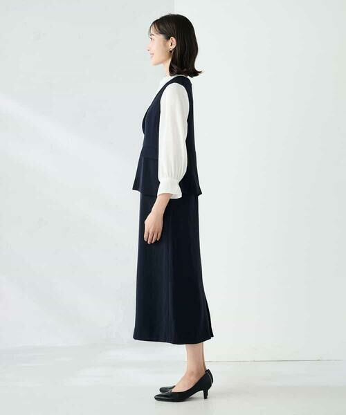 a.v.v / アー・ヴェ・ヴェ ロング・マキシ丈ワンピース | ペプラムドッキングワンピース | 詳細10