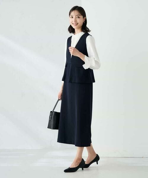 a.v.v / アー・ヴェ・ヴェ ロング・マキシ丈ワンピース | ペプラムドッキングワンピース | 詳細3