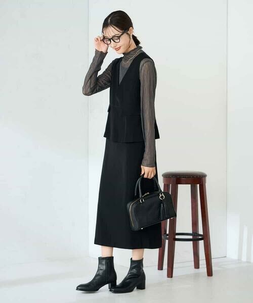 a.v.v / アー・ヴェ・ヴェ ロング・マキシ丈ワンピース | ペプラムドッキングワンピース | 詳細6