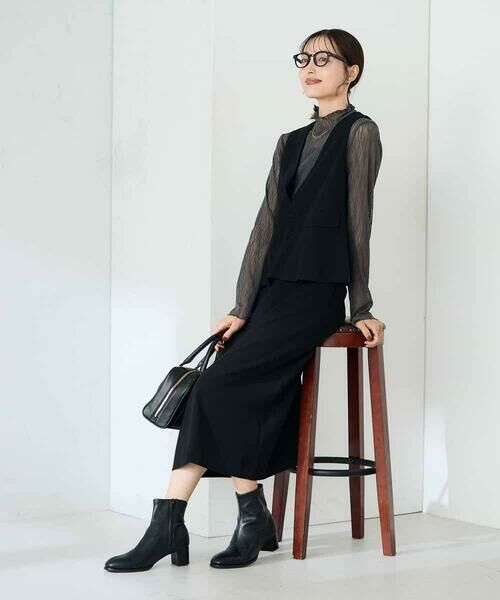 a.v.v / アー・ヴェ・ヴェ ロング・マキシ丈ワンピース | ペプラムドッキングワンピース | 詳細7