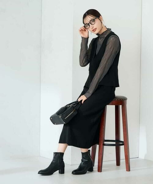 a.v.v / アー・ヴェ・ヴェ ロング・マキシ丈ワンピース | ペプラムドッキングワンピース | 詳細8