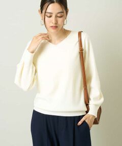 a.v.v / アー・ヴェ・ヴェ ニット・セーター | 【洗える】Ｖネックパフスリーブニット/アンサンブル対応