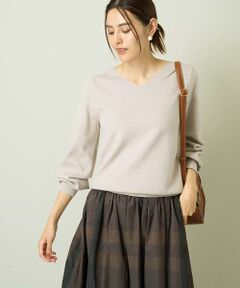 a.v.v / アー・ヴェ・ヴェ ニット・セーター | 【洗える】Ｖネックパフスリーブニット/アンサンブル対応