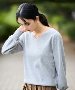 a.v.v / アー・ヴェ・ヴェ ニット・セーター | 【洗える】Ｖネックパフスリーブニット/アンサンブル対応