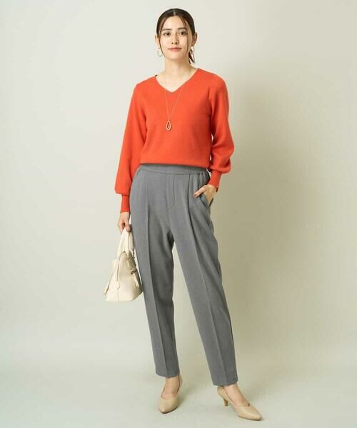 a.v.v / アー・ヴェ・ヴェ ニット・セーター | 【洗える】Vネックパフスリーブニット/アンサンブル対応 | 詳細11