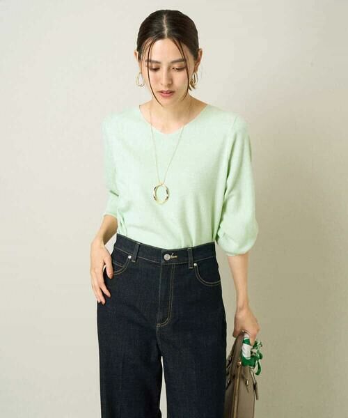 a.v.v / アー・ヴェ・ヴェ ニット・セーター | 【洗える】Vネックパフスリーブニット/アンサンブル対応 | 詳細19