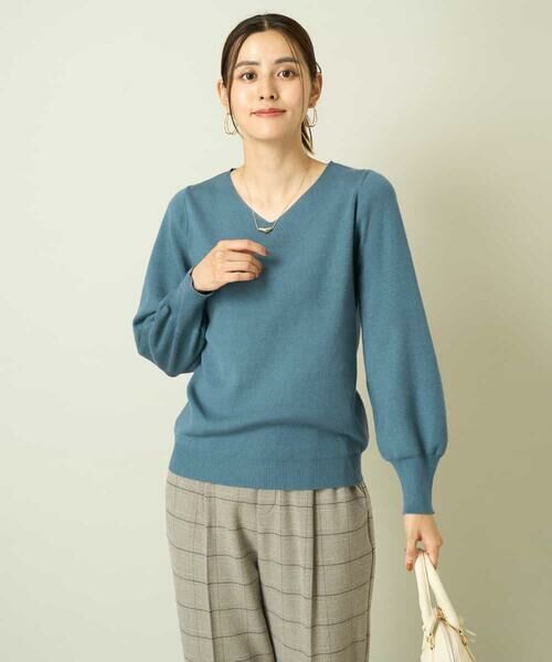 a.v.v / アー・ヴェ・ヴェ ニット・セーター | 【洗える】Vネックパフスリーブニット/アンサンブル対応 | 詳細23