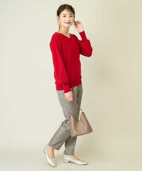 a.v.v / アー・ヴェ・ヴェ ニット・セーター | 【洗える】Vネックパフスリーブニット/アンサンブル対応 | 詳細4