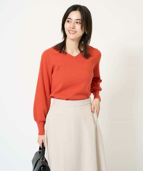 a.v.v / アー・ヴェ・ヴェ ニット・セーター | 【洗える】Vネックパフスリーブニット/アンサンブル対応 | 詳細5