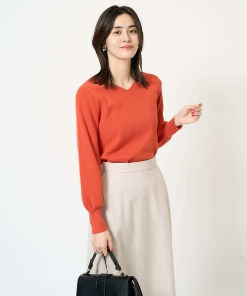 a.v.v / アー・ヴェ・ヴェ ニット・セーター | 【洗える】Vネックパフスリーブニット/アンサンブル対応 | 詳細6